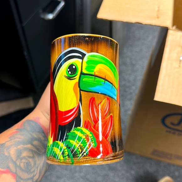 Costa Rica Wooden Handmade Mug - Picture 2 of 2